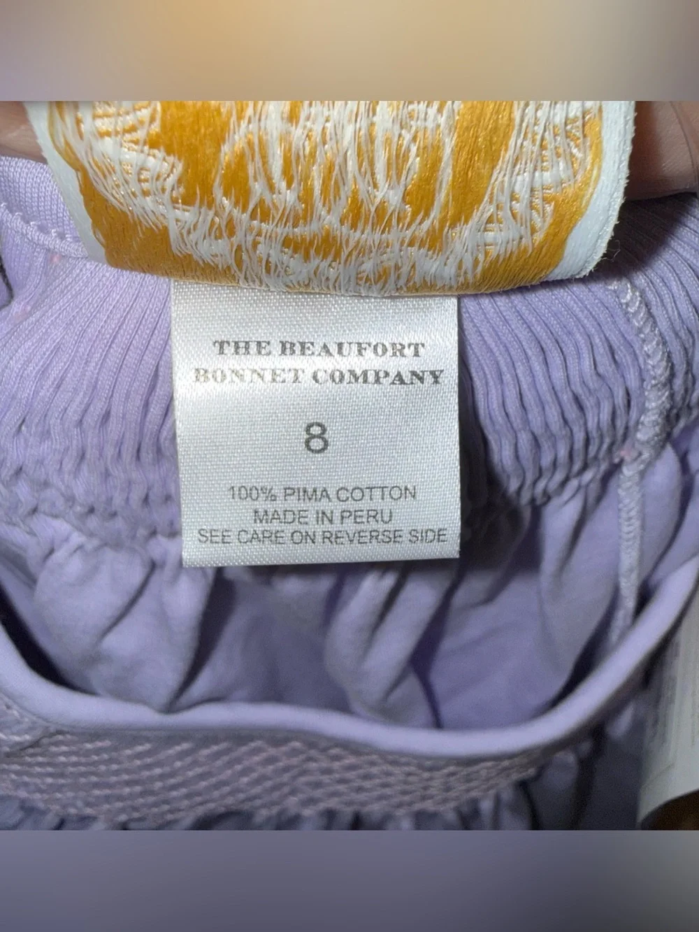 TBBC Puff Sleeve Bettye Sue Smocked Top in Lauderdale Lavender, size 8, NWT